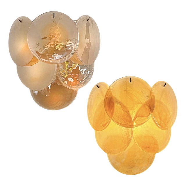 Wall Sconces Murano Discs, 1990s, Set of 2 For Sale