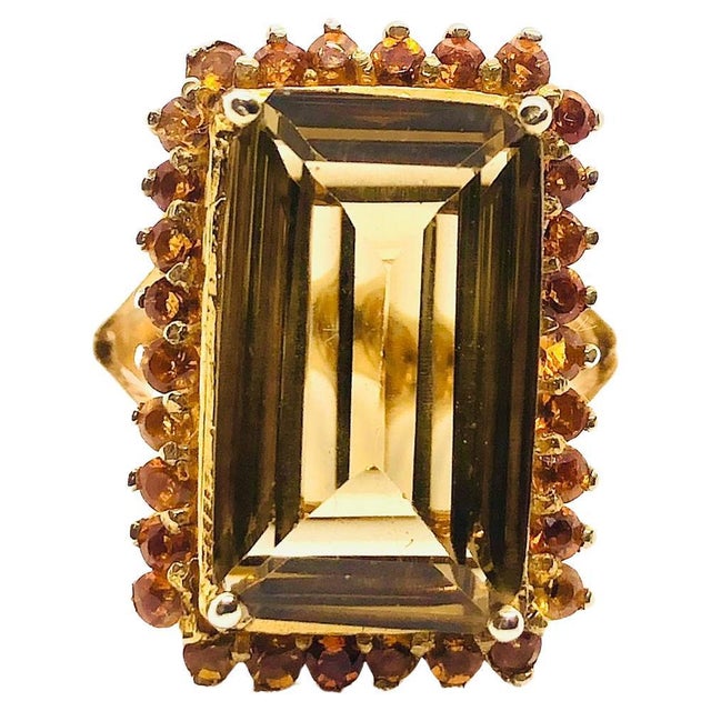 Late 20th Century Bochic “Capri” Vintage Citrine & Lemon Quartz — 18K Gold & Silver, Circa 1990 For Sale - Image 5 of 12