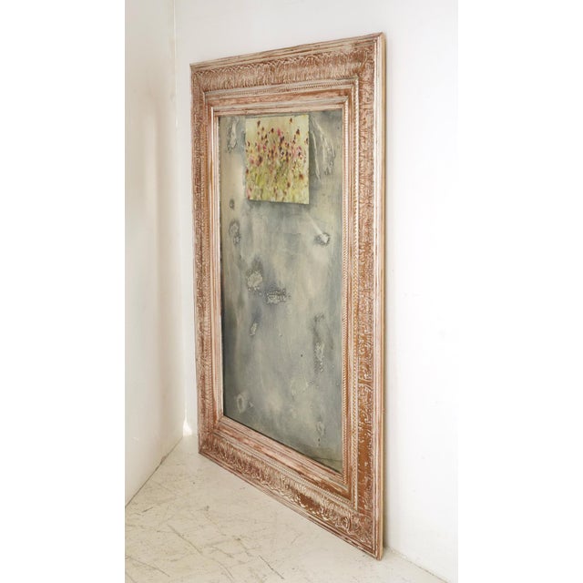Traditional Handmade Silvered Glass Wood Molding Wall Mirror For Sale - Image 3 of 10