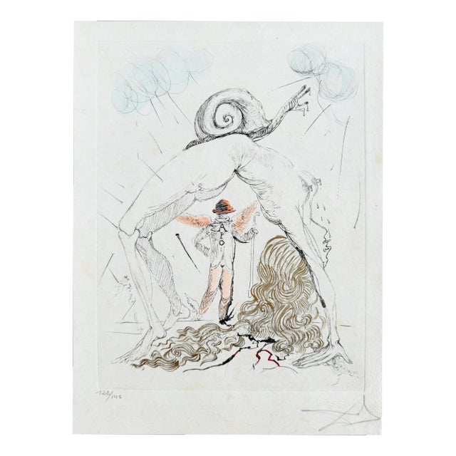 Salvador Dali, Femme à l'escargot, 1967, Etching For Sale
