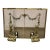 Circa 1930's French Rococo Style Solid Brass Fireplace Screen For Sale