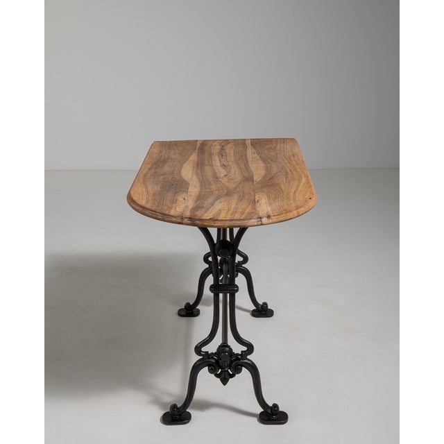 Brown Cast Iron Bistro Table, Antique, France, Circa 1900 For Sale - Image 8 of 17