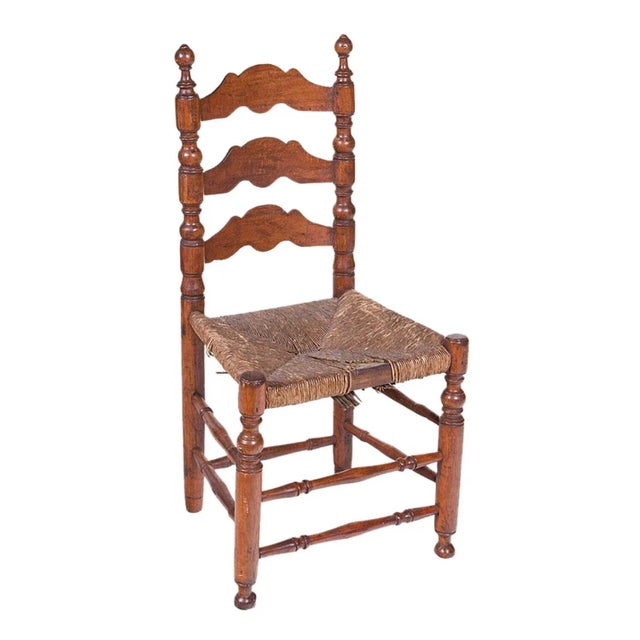 Spanish Rustic Turned Side Chair For Sale - Image 4 of 4
