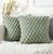 Textured Green Decorative Throw Pillow 16x16 Inches For Sale - Image 9 of 10