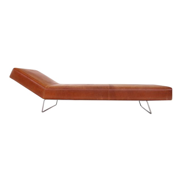 Vintage Mid Century Brown Leather Chaise Lounge Daybed Chairish