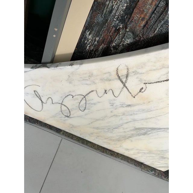 Mid-Century Modern Marble Corner Table With Tripod Legs, Italy For Sale - Image 9 of 9