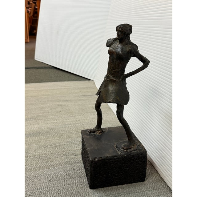 Brutalist Bronze Female Figural Sculpture, Late 20th Century For Sale - Image 3 of 12