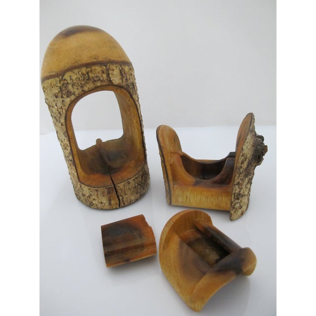 Vintage Raymond Pelton Limb Wood Puzzle Art MCM Style Trinket Stash Box For Sale - Image 4 of 12