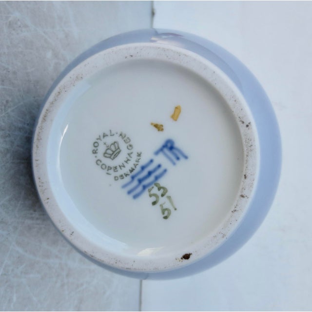 Baby Blue Royal Copenhagen Vase Dated 1964 For Sale - Image 8 of 8