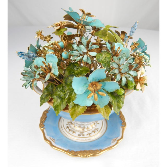 1970s "Fleurs Des Siècles" Enamel Floral Bouquet in Cachepot, Attributed to Jane Hutcheson For Sale - Image 11 of 12