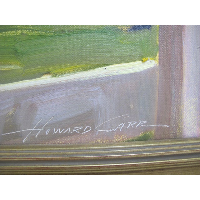 Early 21st Century Howard Carr Gilt Framed Summer in Los Olivos California House Oil Painting For Sale - Image 5 of 8