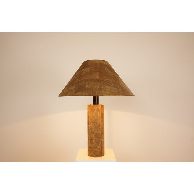 Brown Large Table Lamp in Cork by Ingo Maurer for Design M, 1970s For Sale - Image 8 of 18