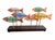 Vintage Leaded Slag Glass and Copper School of Fish Sculpture Styled Alter Curtis Jere For Sale In Raleigh - Image 6 of 10