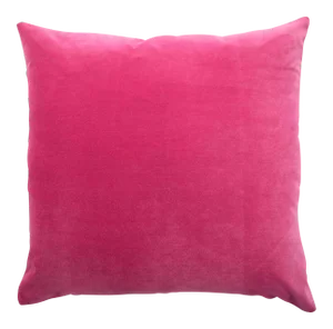 FirmaMenta Italian Solid Bright Pink Velvet Pillow