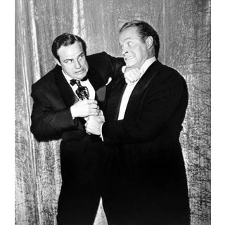 Marlon Brando and Bob Hope Fight Over Oscar Archival Pigment Print For Sale