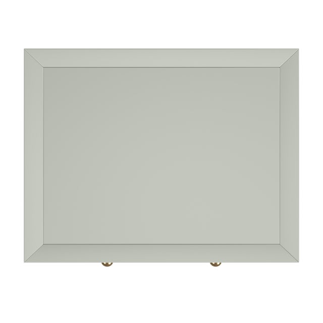 Wood Nora 21 in. W Rectangular Wood 1 Drawer Small Nightstand with Lower Open Shelf, Sage Green For Sale - Image 7 of 8