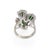 Contemporary 14k White Gold Diamond & Jade Cocktail Ring For Sale - Image 3 of 4
