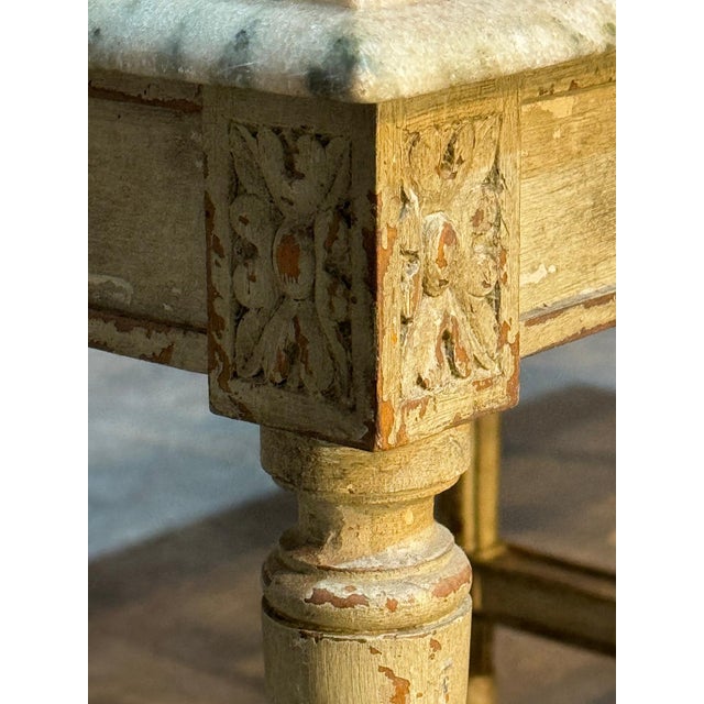 French Coffee Table with Marble Top, 1920s For Sale - Image 3 of 18