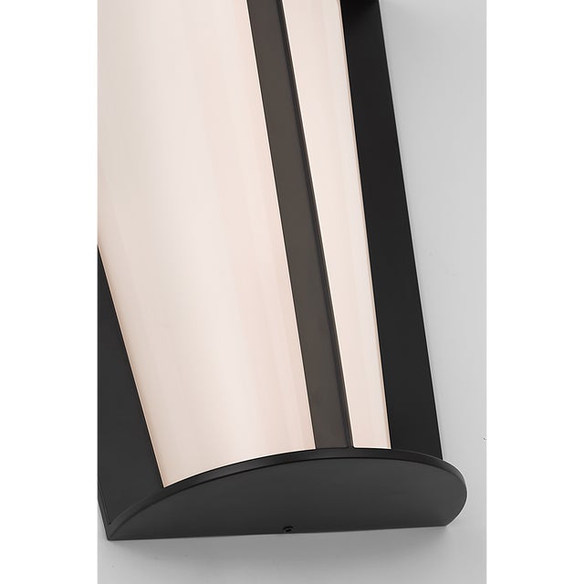 Barbara Barry for Visual Comfort Signature Phinn 12" Tapered Sconce in Modern Iron with White Glass For Sale In Houston - Image 6 of 9