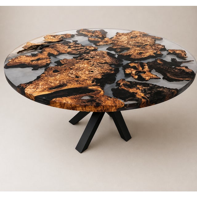 Rondò Resin and Olive Root Table by Andrea Toffanin for Hood For Sale - Image 6 of 7