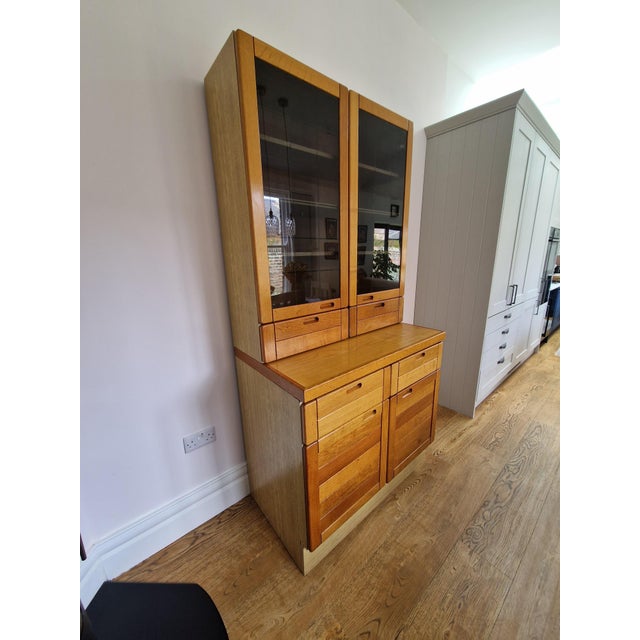 Vintage Danish Glass-Fronted Oak Display Cabinet from Vantinge Mobelindustri, 1970s For Sale - Image 13 of 18