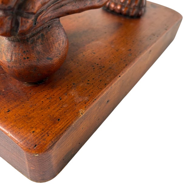 Late 19th Century Hand-Carved Wood Lion Sculpture For Sale - Image 12 of 18