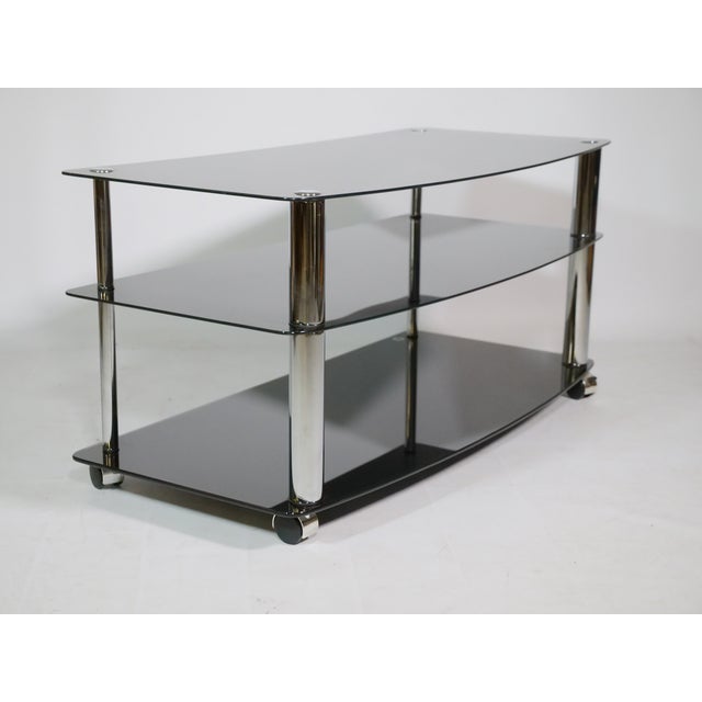 Glass Roll Phono Chest of Drawers, 1980s For Sale - Image 4 of 11