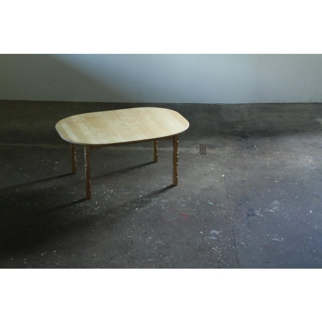 Vintage Scandinavian Oak Extendable Dining Table with Two Leaves in the style of Henning Kjærnulf, 1960s For Sale - Image 12 of 18