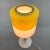 Tall Yellow & White Glass Table Lamp with Brass Details attributed to Drukov, 1970s For Sale - Image 4 of 12