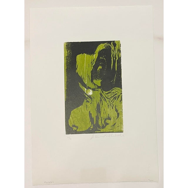 1950s Margrit Daeniker Kraechenbuehl Torso Woodcut For Sale - Image 4 of 4