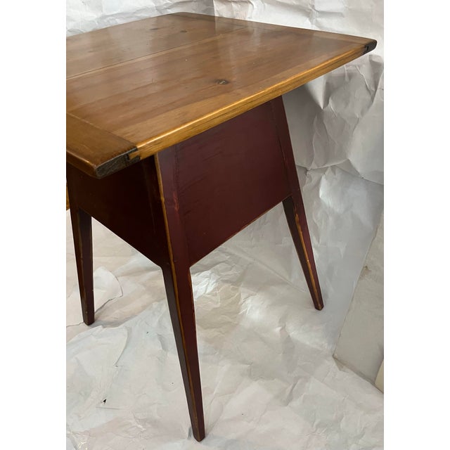 Boho Chic 1990s Pine Planks Table / Stand With Tapered Legs For Sale - Image 3 of 10