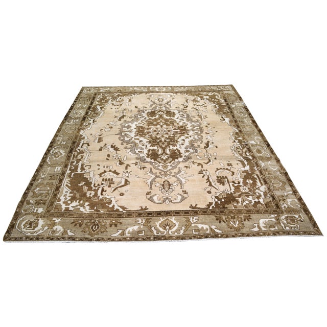 Vintage Turkish Kars Hand-knotted with care using traditional rug-making techniques, this wool rug blends timeless...