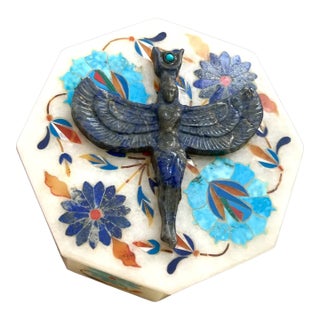 Ooak, Natural Gems, Goddess Isis, Marble Box For Sale