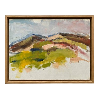 Jim Lyons Contemporary Provincetown " Dunes Landscape " Abstract Expressionist Framed Original en Plein Air Oil Painting For Sale