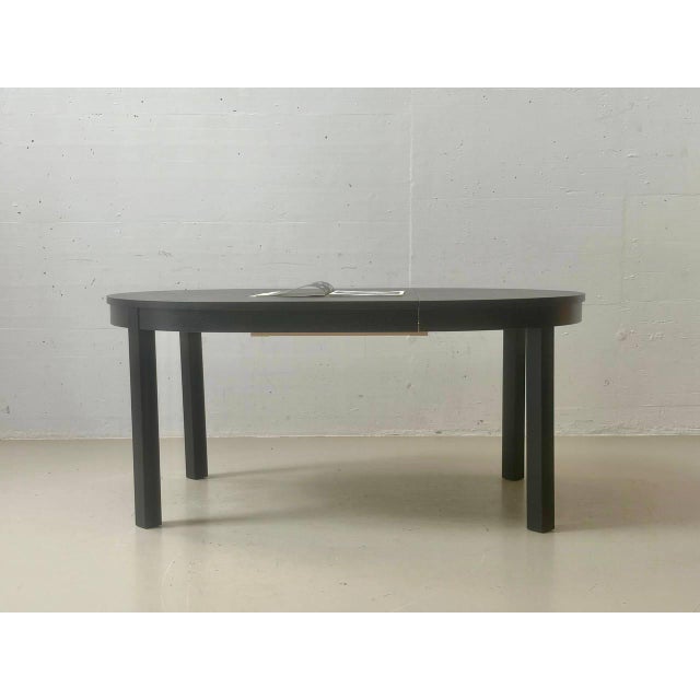 Black Bjursta Extendable Dining Table in Black-Brown from Ikea For Sale - Image 8 of 16