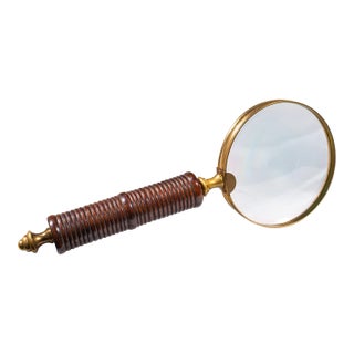 Antique Ladies Sampler Magnifier, English, Brass, Magnifying Glass, Edwardian For Sale