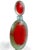 Red Vintage v. Nason & C. Murano Corroso Art Glass Red Flask Bottle & Stopper, 1960s For Sale - Image 8 of 9