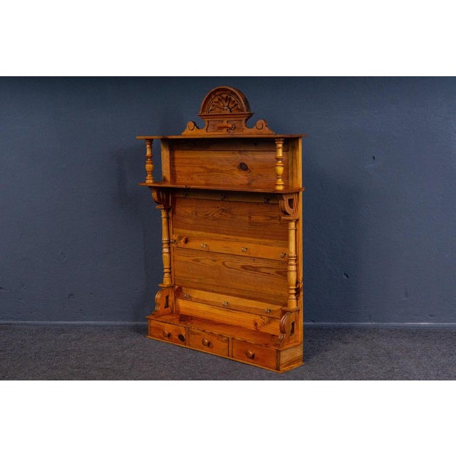 Vintage Brown Wall Shelf For Sale - Image 4 of 14