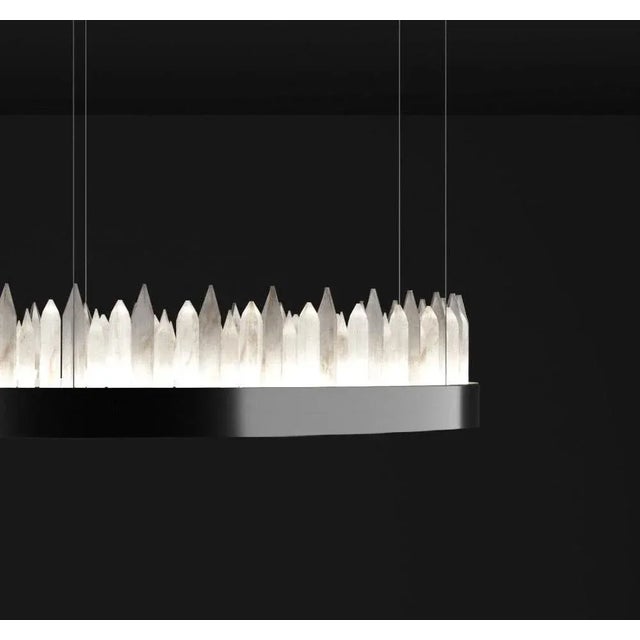Urano Shiny Black 120 Pendant Light 3 by Alabastro Italiano For Sale - Image 4 of 5
