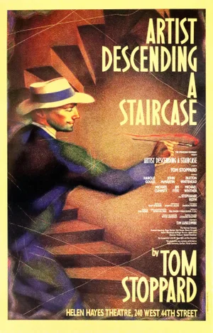 1980s Original Broadway Musical Poster, Artist Descending a Staircase
