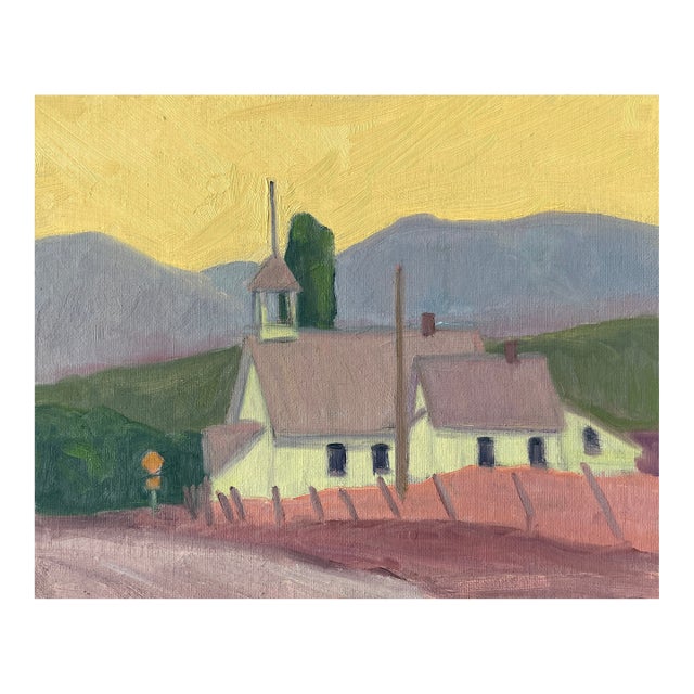 Schoolhouse Abstract Expressionism Oil Painting For Sale