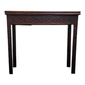 Antique 18th Century Chippendale George III Style Mahogany Card Table
