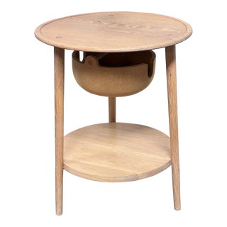 De La Espada Companion White Oak Bedside Table For Sale