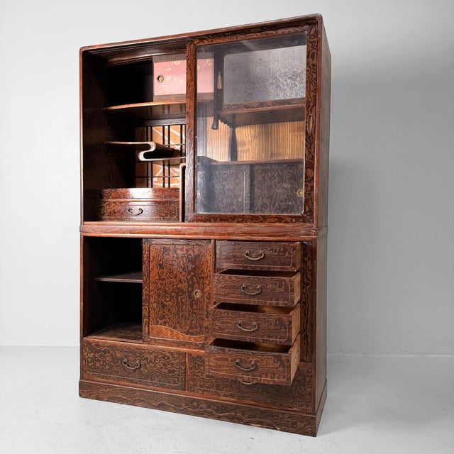 Vintage Japanese Chadansu Tea Cabinet, 1920s For Sale - Image 4 of 18