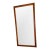 Mid-Century X-Large Burl & Giltwood Full Length Floor Mirror For Sale