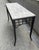 Mid-Century Modern 1980s Blackened Metal and Stone Finish Console Table For Sale - Image 3 of 12