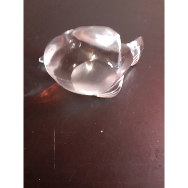 Contemporary 1980s Clear Art Glass Bird Figurine For Sale - Image 3 of 6