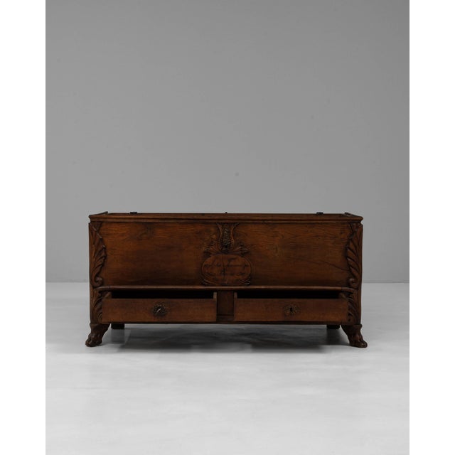 19th Century Italian Wooden Trunk In Original Patina For Sale - Image 16 of 18