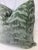 Custom pair of 22" pillows covered in a sage green tiger print chenille fabric. These pillows have tapered corners to...