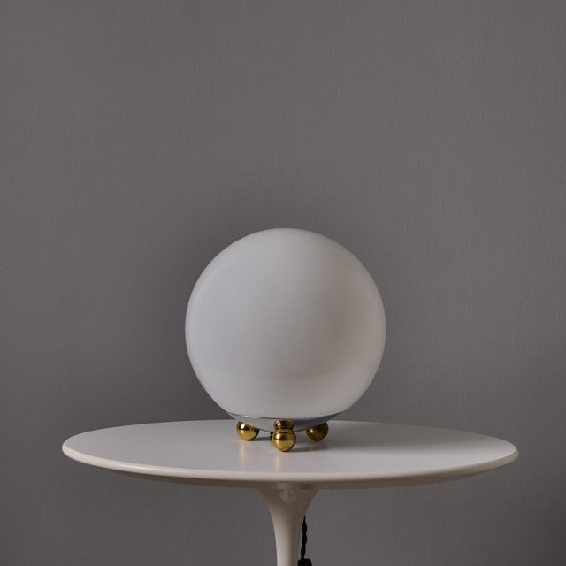 1980s 1980s Geometric Brass and Glass Table Lamp for Technolumen, Germany For Sale - Image 5 of 18